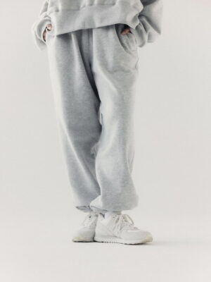spodnie dresowe z wysokim stanem SMOOTH COTTON grey
