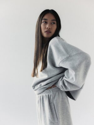 bluza oversize SMOOTH COTTON grey