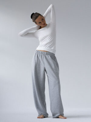 spodnie dresowe z wysokim stanem LE PUMP grey