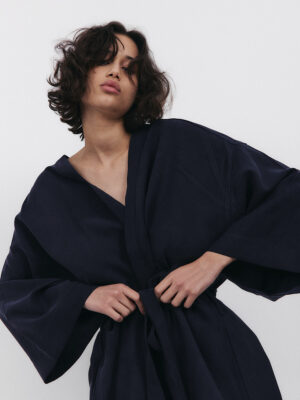 kimono dress SAKURA navy