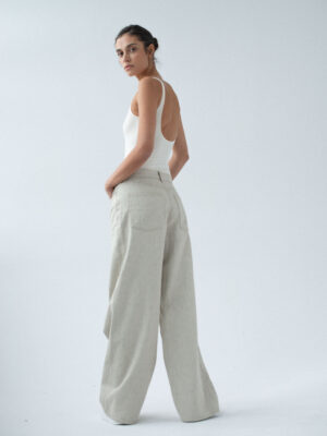 półtransparentne skinny bodysuit coconut