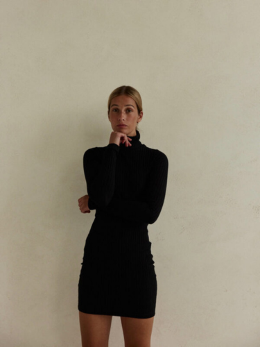 sukienka krótka COTTON RIB black